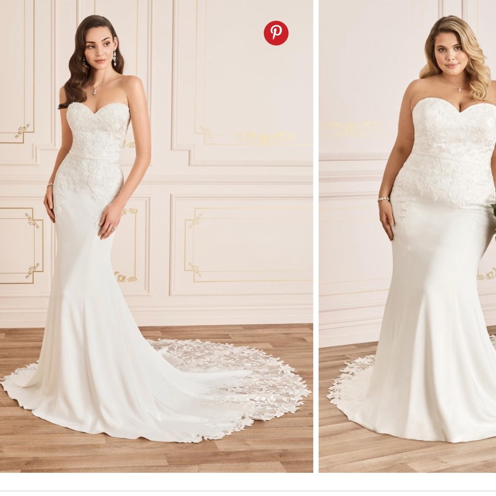 Sophia Tolli Strapless Ivory Lace Mermaid Wedding Dress